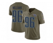 Men Nike Tennessee Titans #96 Sylvester Williams Limited Olive 2017 Salute to Service NFL Jersey