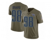 Men Nike Tennessee Titans #98 Brian Orakpo Limited Olive 2017 Salute to Service NFL Jersey