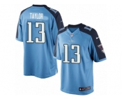 Men's Nike Tennessee Titans #13 Taywan Taylor Limited Light Blue Team Color NFL Jersey