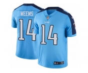 Men's Nike Tennessee Titans #14 Eric Weems Limited Light Blue Rush NFL Jersey