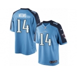 Men's Nike Tennessee Titans #14 Eric Weems Limited Light Blue Team Color NFL Jersey
