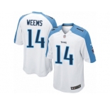 Men's Nike Tennessee Titans #14 Eric Weems Limited White NFL Jersey