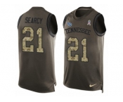 Men's Nike Tennessee Titans #21 Da'Norris Searcy Limited Green Salute to Service Tank Top NFL Jersey