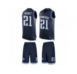 Men's Nike Tennessee Titans #21 Da'Norris Searcy Limited Navy Blue Tank Top Suit NFL Jersey