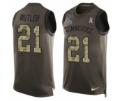 Men's Nike Tennessee Titans #21 Malcolm Butler Limited Green Salute to Service Tank Top NFL Jersey
