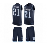 Men's Nike Tennessee Titans #21 Malcolm Butler Limited Navy Blue Tank Top Suit NFL Jersey