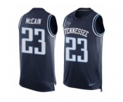 Men's Nike Tennessee Titans #23 Brice McCain Limited Navy Blue Player Name & Number Tank Top NFL Jersey