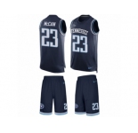 Men's Nike Tennessee Titans #23 Brice McCain Limited Navy Blue Tank Top Suit NFL Jersey
