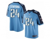 Men's Nike Tennessee Titans #24 Daimion Stafford Limited Light Blue Team Color NFL Jersey