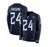 Men's Nike Tennessee Titans #24 Kenny Vaccaro Limited Navy Blue Therma Long Sleeve NFL Jersey