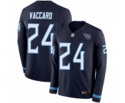 Men's Nike Tennessee Titans #24 Kenny Vaccaro Limited Navy Blue Therma Long Sleeve NFL Jersey
