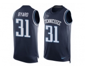 Men's Nike Tennessee Titans #31 Kevin Byard Limited Navy Blue Player Name & Number Tank Top NFL Jersey
