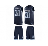 Men's Nike Tennessee Titans #31 Kevin Byard Limited Navy Blue Tank Top Suit NFL Jersey