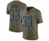 Men's Nike Tennessee Titans #33 Dion Lewis Limited Olive 2017 Salute to Service NFL Jersey