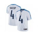 Men's Nike Tennessee Titans #4 Ryan Succop Vapor Untouchable Limited White NFL Jersey