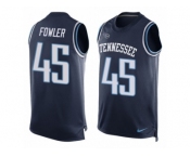 Men's Nike Tennessee Titans #45 Jalston Fowler Limited Navy Blue Player Name & Number Tank Top NFL Jersey