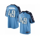 Men's Nike Tennessee Titans #49 Rashad Johnson Limited Light Blue Team Color NFL Jersey