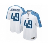 Men's Nike Tennessee Titans #49 Rashad Johnson Limited White NFL Jersey
