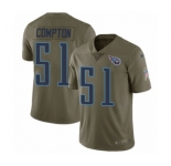Men's Nike Tennessee Titans #51 Will Compton Limited Olive 2017 Salute to Service NFL Jersey