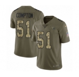 Men's Nike Tennessee Titans #51 Will Compton Limited Olive Camo 2017 Salute to Service NFL Jersey