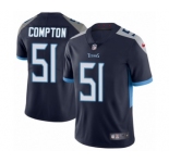 Men's Nike Tennessee Titans #51 Will Compton Navy Blue Team Color Vapor Untouchable Limited Player NFL Jersey