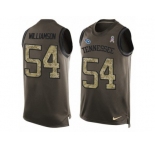 Men's Nike Tennessee Titans #54 Avery Williamson Limited Green Salute to Service Tank Top NFL Jersey