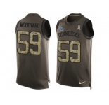 Men's Nike Tennessee Titans #59 Wesley Woodyard Limited Green Salute to Service Tank Top NFL Jersey