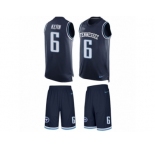 Men's Nike Tennessee Titans #6 Brett Kern Limited Navy Blue Tank Top Suit NFL Jersey