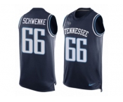 Men's Nike Tennessee Titans #66 Brian Schwenke Limited Navy Blue Player Name & Number Tank Top Tank Top NFL Jersey