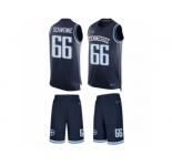 Men's Nike Tennessee Titans #66 Brian Schwenke Limited Navy Blue Tank Top Suit NFL Jersey