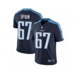 Men's Nike Tennessee Titans #67 Quinton Spain Vapor Untouchable Limited Navy Blue Alternate NFL Jersey