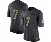 Men's Nike Tennessee Titans #7 Blaine Gabbert Limited Black 2016 Salute to Service NFL Jersey