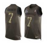 Men's Nike Tennessee Titans #7 Blaine Gabbert Limited Green Salute to Service Tank Top NFL Jersey