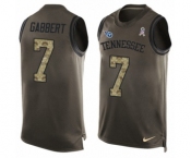 Men's Nike Tennessee Titans #7 Blaine Gabbert Limited Green Salute to Service Tank Top NFL Jersey