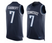 Men's Nike Tennessee Titans #7 Blaine Gabbert Limited Navy Blue Player Name & Number Tank Top NFL Jersey