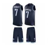 Men's Nike Tennessee Titans #7 Blaine Gabbert Limited Navy Blue Tank Top Suit NFL Jersey