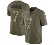 Men's Nike Tennessee Titans #7 Blaine Gabbert Limited Olive Camo 2017 Salute to Service NFL Jersey