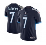 Men's Nike Tennessee Titans #7 Blaine Gabbert Navy Blue Team Color Vapor Untouchable Limited Player NFL Jersey