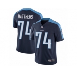 Men's Nike Tennessee Titans #74 Bruce Matthews Vapor Untouchable Limited Navy Blue Alternate NFL Jersey