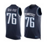 Men's Nike Tennessee Titans #76 Xavier Su'a-Filo Limited Navy Blue Player Name & Number Tank Top NFL Jersey