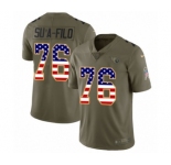 Men's Nike Tennessee Titans #76 Xavier Su'a-Filo Limited Olive USA Flag 2017 Salute to Service NFL Jersey