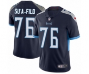 Men's Nike Tennessee Titans #76 Xavier Su'a-Filo Navy Blue Team Color Vapor Untouchable Limited Player NFL Jersey