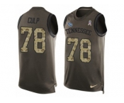 Men's Nike Tennessee Titans #78 Curley Culp Limited Green Salute to Service Tank Top NFL Jersey