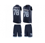 Men's Nike Tennessee Titans #78 Jack Conklin Limited Navy Blue Tank Top Suit NFL Jersey