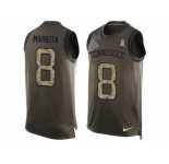 Men's Nike Tennessee Titans #8 Marcus Mariota Limited Green Salute to Service Tank Top NFL Jersey