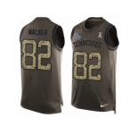 Men's Nike Tennessee Titans #82 Delanie Walker Limited Green Salute to Service Tank Top NFL Jersey