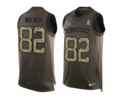 Men's Nike Tennessee Titans #82 Delanie Walker Limited Green Salute to Service Tank Top NFL Jersey