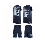 Men's Nike Tennessee Titans #82 Delanie Walker Limited Navy Blue Tank Top Suit NFL Jersey