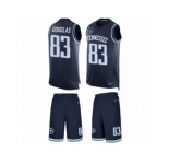 Men's Nike Tennessee Titans #83 Harry Douglas Limited Navy Blue Tank Top Suit NFL Jersey