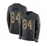 Men's Nike Tennessee Titans #84 Corey Davis Limited Black Salute to Service Therma Long Sleeve NFL Jersey